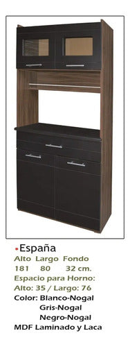 Mueble para Cocina Modelo España Chocolate