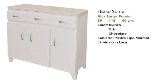 Base para Cocina Modelo Sonia Blanco