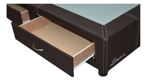 Base para Cama Modelo Plus Cajones Matrimonial Vinil