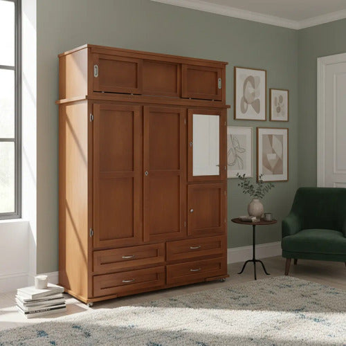 Ropero Modelo Casablanca Caoba