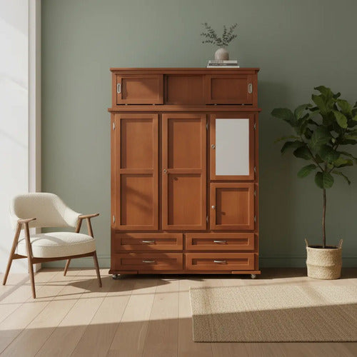 Ropero Modelo Casablanca Caoba