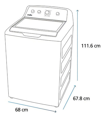 Lavadora Automática Mabe Modelo Lma72215wbab1