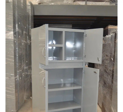 Locker Modelo 4 Puertas Gris