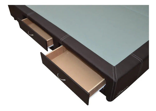 Base para Cama Modelo Plus Cajones King Size Vinil