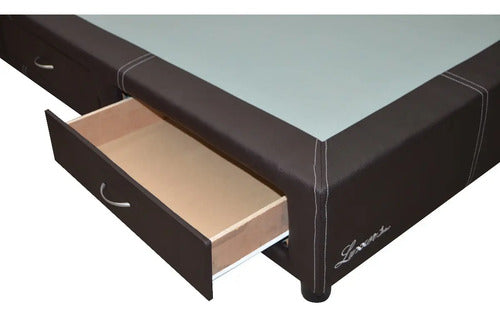 Base para Cama Modelo Plus Cajones Queen Size Vinil