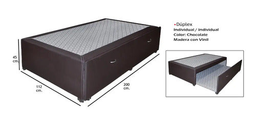 Base para Cama Modelo Duplex Individual/individual Vinil