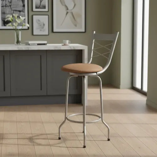 Banco Modelo Victoria Gris Vinil Petalo Latte