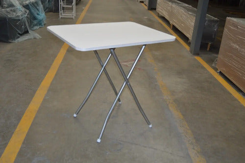 Mesa Plegable Modelo Blanca Pata Galvanizada