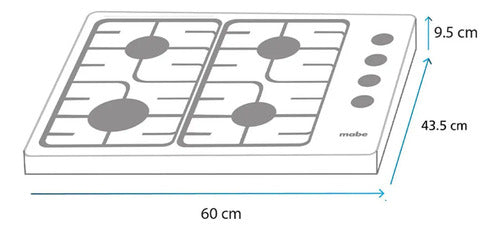 Parrilla de Gas Mabe Modelo Pmi6044pa0