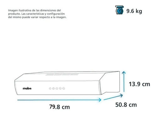 Campana Utilitaria Mabe Modelo Cmpuv801ssx0