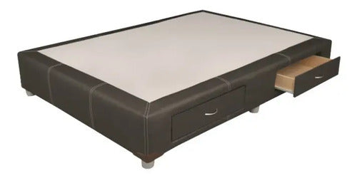 Base para Cama Modelo Plus Cajones King Size Vinil