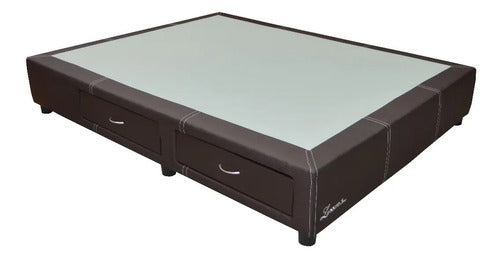 Base para Cama Modelo Plus Cajones Queen Size Vinil