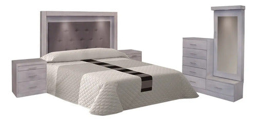 Recámara Modelo Chiapas King Size Gris
