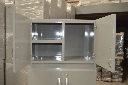 Locker Modelo 4 Puertas Gris