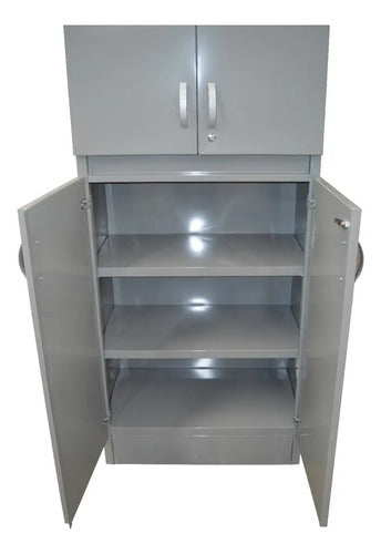 Locker Modelo 4 Puertas Gris