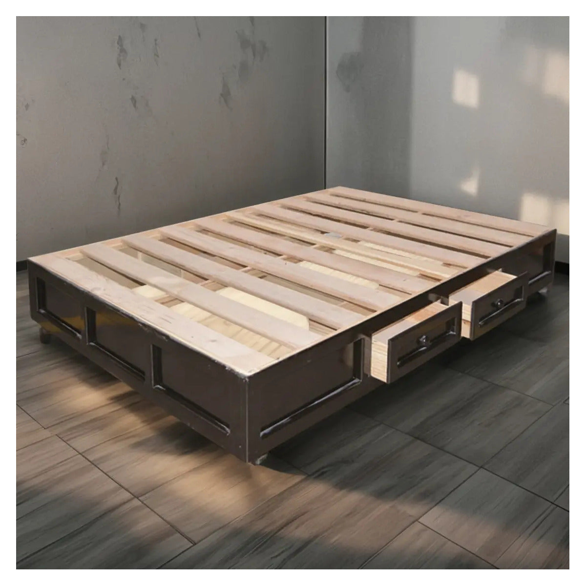 Base para Cama Modelo Grecia Matrimonial Chocolate