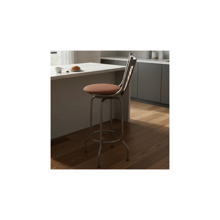 Banco Modelo Victoria Gris Vinil Petalo Latte