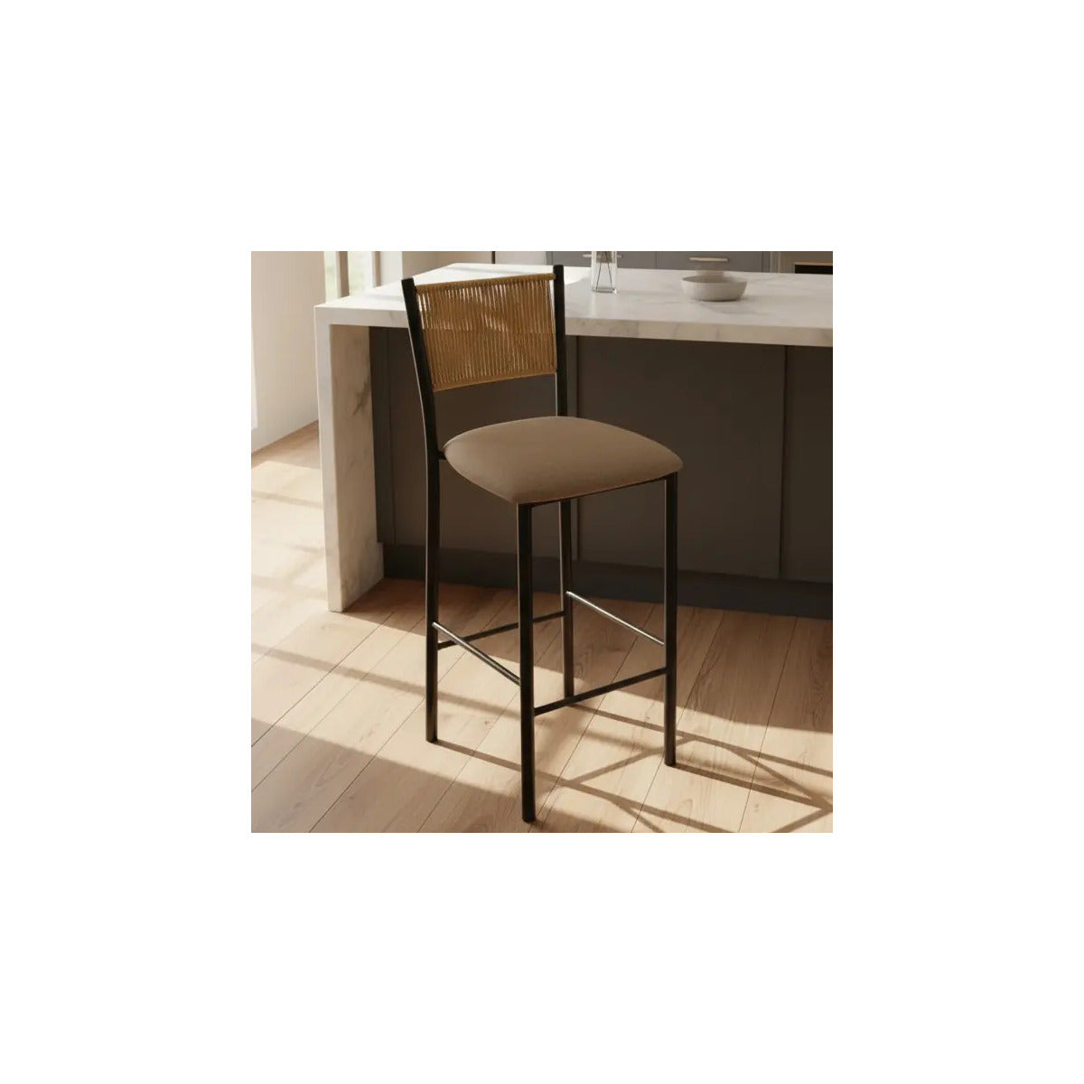 Banco Modelo Merida Vinil Petalo Latte