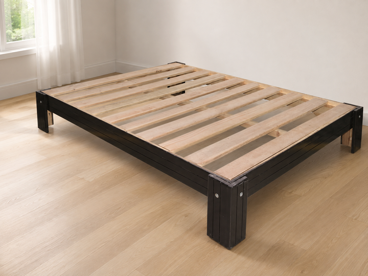 Base para Cama Modelo Egipcia Individual Chocolate - ambientado en dormitorio
