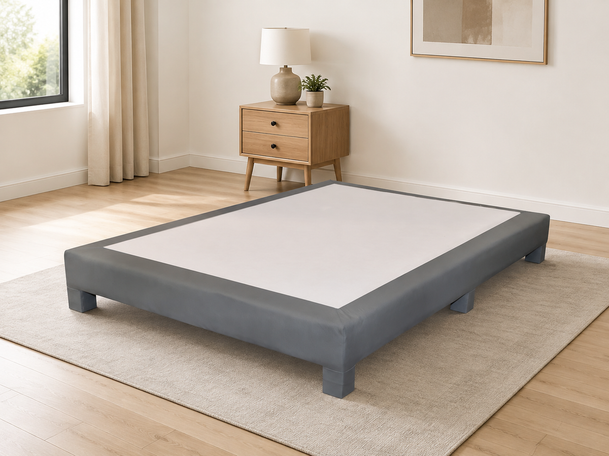 Base para Cama Modelo Roca Queen Size Vinil - ambientado en dormitorio