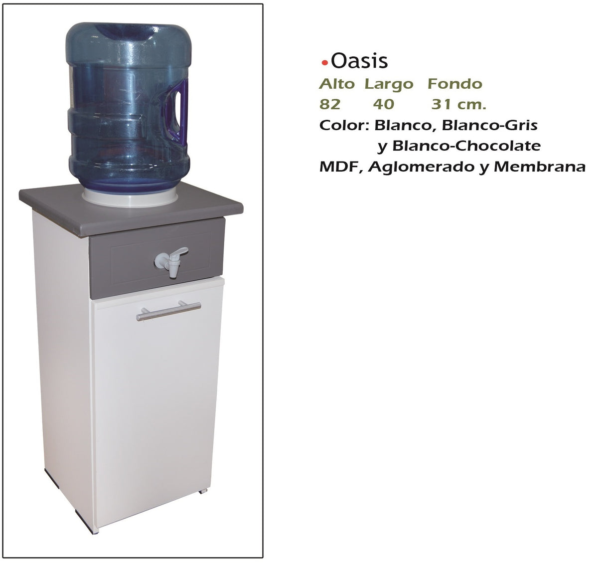 Mueble para Cocina Modelo Oasis Gris - vista adicional del producto sobre fondo blanco