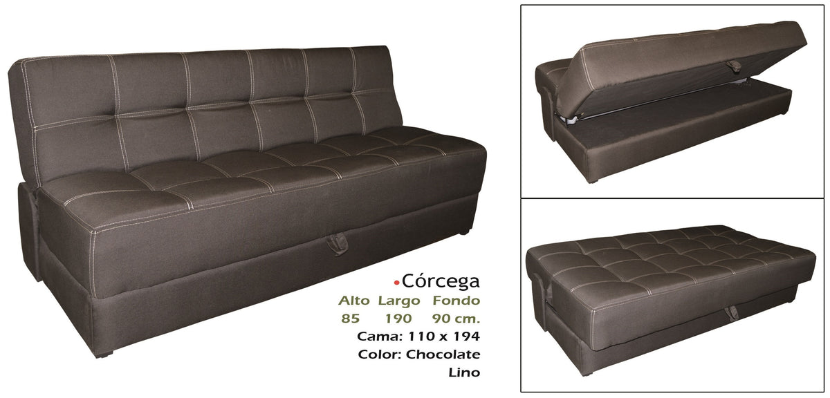 Sofá Cama Modelo Corcega - vista adicional del producto sobre fondo blanco