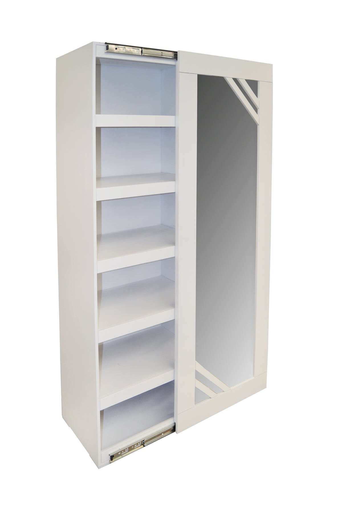 Zapatera Modelo Coimbra Blanco - interior abierto en fondo blanco