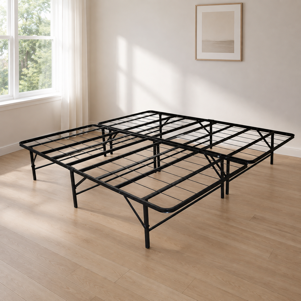 Base para Cama Plegable Modelo Ideal Queen Size - ambientada